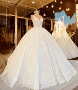 لباس عروس پفی زیبا